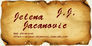 Jelena Jacanović vizit kartica